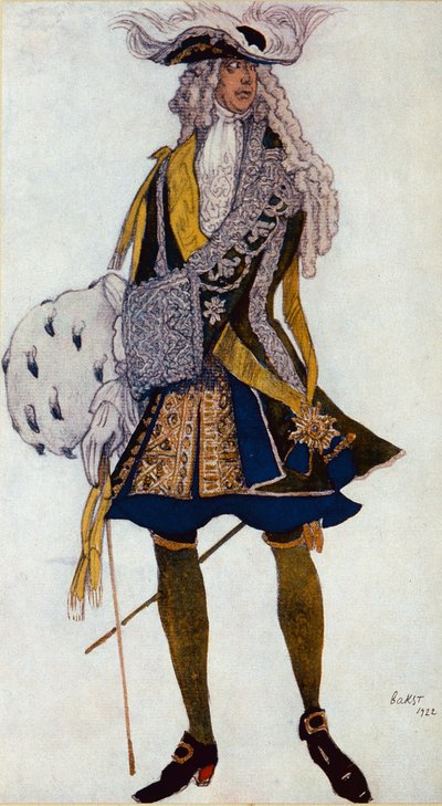 Costume Design for The King, in the Garden, from Sleeping Beauty by Leon Bakst